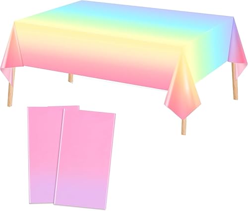PalePink & Silver Nappe holographique 130 cm x 250 cm Rose vif Décoration de fête Saint-Valentin Fête d'anniversaire Décoration de table en plastique jetable Nappe de table en plastique pour fête - Nail Gallerys