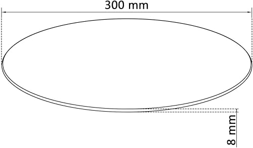 Plateau rond en verre trempé noir de 900 mm – Design simple et moderne pour salle à manger, café, jardin, bar – Surface facile à nettoyer – Meuble élégant pour maison et café - Nail Gallerys