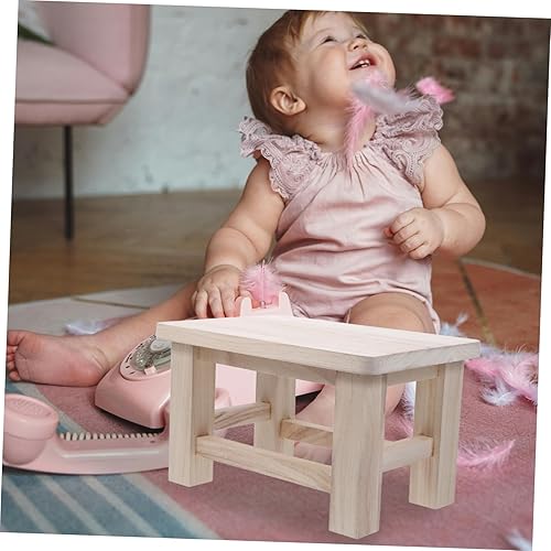 DECHOUS Élégant Tabouret en Bois pour Enfants Petit Repose-Pieds pour Dortoir Banc À Chaussures - Nail Gallerys