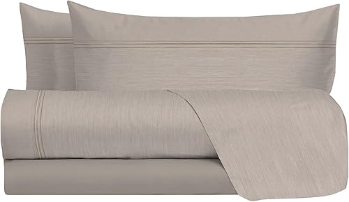 hermet Parure de lit Double 100% Coton, 2 Places Motif Effet Toile, Drap Housse + Drap Housse + 2 taies d'oreiller - Nail Gallerys