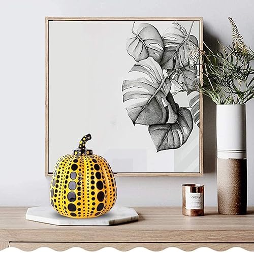 LGYKUMEG Sculpture Décoration Statue Kusama Yayoi Artistes Citrouille Sculpture Moderne Dot Art Accueil Accessoires de Bureau Art Décor Statue de Mariage,Jaune,10cm - Nail Gallerys