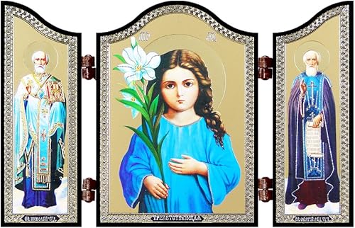 NKlaus 1418 Triletstvujushhaja Mère de Dieu Icône chrétienne Triletstvujushhaja reis - Nail Gallerys