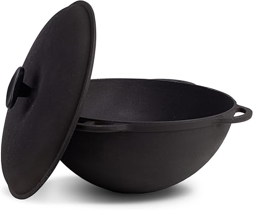 SYTON Uzbek Kazan Fonte – Plov Kazan 8L – Kazan asiatique Uzbek en fonte Kazan Plov – Kazan Four Kazan Kazan Uzbek Plov - Nail Gallerys