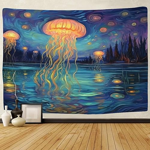 FELASBUID Graffiti japonais 3D Effet Tapisserie DécoRation Murale Tapisserie Murales Tapisserie Murale Tissu Pour Chambre Salon Collège Dortoir Tenture Murale 130cmx150cm - Nail Gallerys