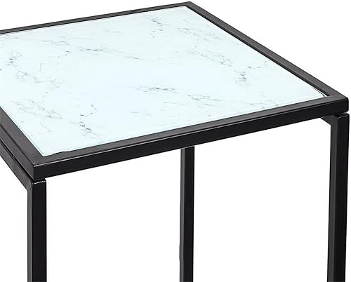 Toilinux.com Sellette Felicity Effet marbre - Blanc et Noir - Nail Gallerys