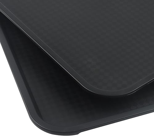 LEXININ Lot de 5 plateaux rectangulaires en plastique noir de 41 x 30 cm pour restauration rapide, pour boissons, aliments - Nail Gallerys