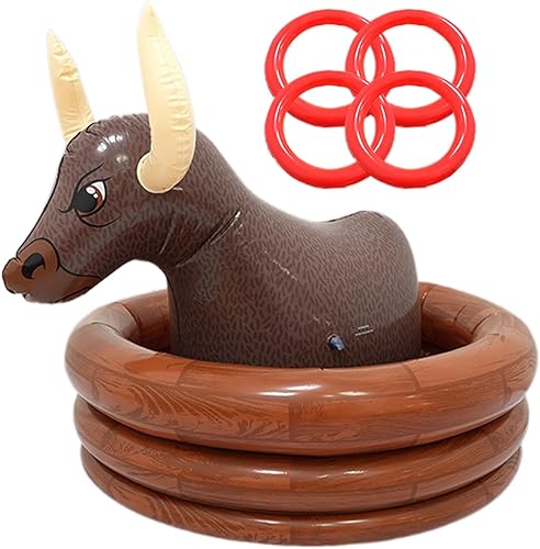 Glacière gonflable en forme de taureau, 75,9 x 75,9 x 65,8 cm, design portable, accessoire amusant pour fête de la bière, sport, anniversaires et pique-niques d'été - Nail Gallerys