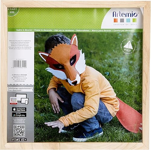 Artemio Cadre Photo Vitrine en Bois - Format Scrap, 31cm, Bois, Beige, 32 x 3 x 32 cm - Nail Gallerys