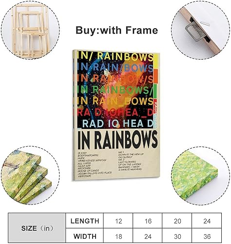 HSNCT Poster sur toile style rétro avec motif radiohead - Décoration pour salon, chambre à coucher - 30 x 45 cm - Style rétro - Nail Gallerys