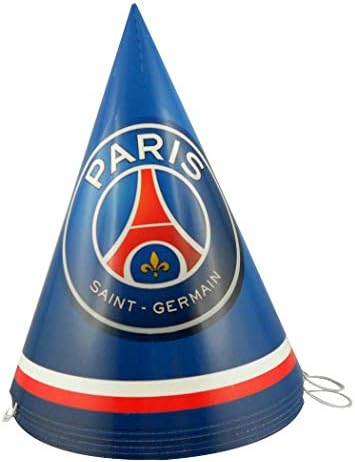 DYNASTRIB 6 Chapeaux de fête en Carton PSG 16 cm - Bleu - Taille Unique - Nail Gallerys