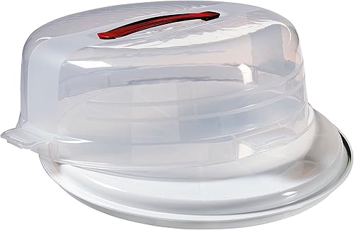 CURVER | Boite à gâteau ronde 35cm avec plateau réversible, Blanc, Other Kitchenware, 34,7x34,7x12,5 cm - Nail Gallerys