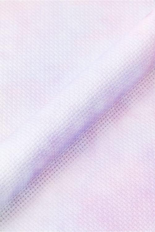 DMC 14 HPI Toile Aida imprimée pour point de croix 3609 Violet, rose – par paquet - Nail Gallerys