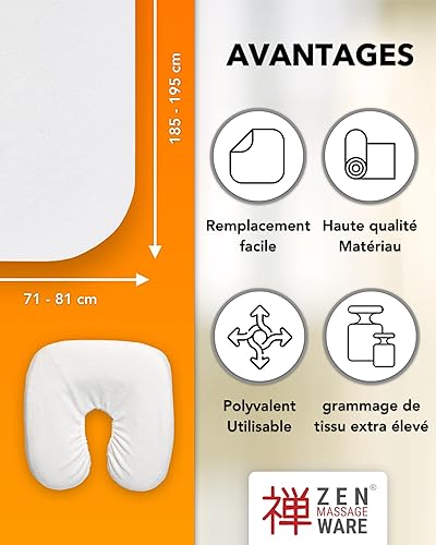 ZEN — Drap housse table de massage et appuie-tête — housse table de massage en éponge pour tables d'esthétique, de thérapie et de traitement — housse de table lavable à 60° (Bourgogne) - Nail Gallerys