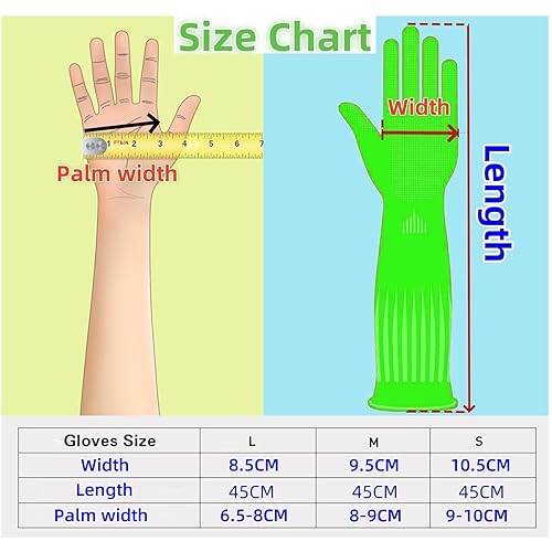 MIN-XL Gant de vaisselle en caoutchouc, imperméable et résistant à l'huile, convient pour le nettoyage de la cuisine, le linge, le ménage, la vaisselle, le lavage de voiture, le nettoyage intérieur et - Nail Gallerys