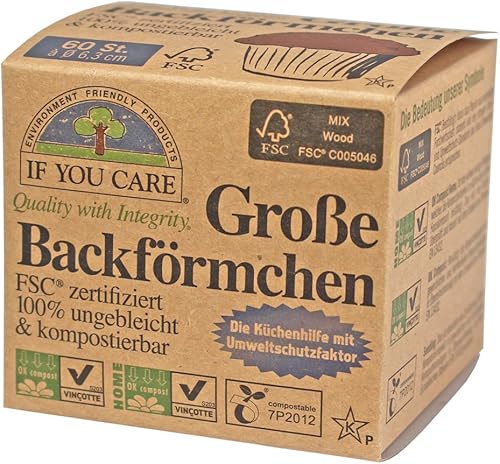 If You Care Lot de 60 petits moules à muffins 100% non blanchis en papier FSC - Nail Gallerys