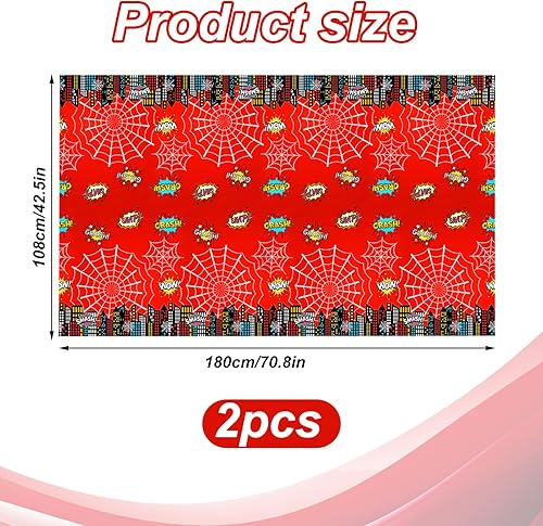 BOXOB Lot de 2 Nappe Araignée, 108x180cm Nappe de Table en Forme d'Araignée Imperméable Décorations de Fête d'anniversaire à Thème pour Garçon et Fille - Nail Gallerys