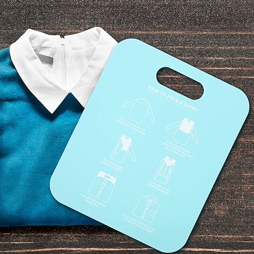Cabilock Lot de 2 t-shirts pliants chemises à vêtements en plastique planches à linge faciles rapides pour enfants adultes pour plier les vêtements – Bleu ciel - Nail Gallerys
