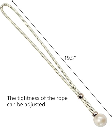 FURNJOYLIFE 2 Pièces Embrasse pour Rideaux,de Rideaux avec Perle Attache Rideau,pour Maison Bureau Hôtel,Blanc Lait - Nail Gallerys