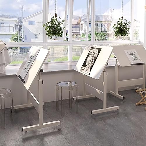 Table de dessin réglable avec chevalets pour artistes, bureau d'ordinateur réglables en hauteur et en angle, marron (40 x 60 cm) - Nail Gallerys