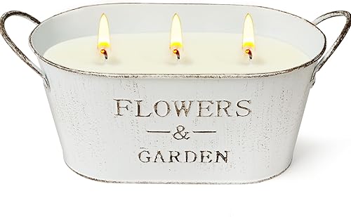 Bougie D'extérieur À La Citronnelle, 30oz Grande Bougie Citronnelle 3 Mèches En Cire De Soja Naturelle Bougies Parfumées Citronnelles Parfait Pour Jardin Terrasse Camping-150h Combustion - Nail Gallerys