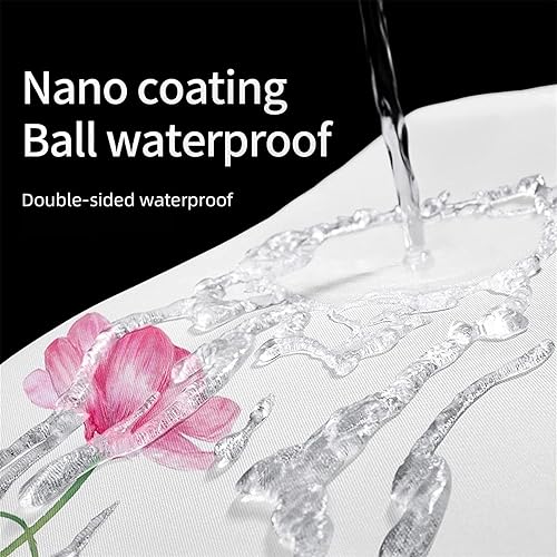 Rideau de Douche W100cm x L200cm,rose Rideau Douche Anti Moisissure,Shower Curtain Imperméable Lavable en Machine,3D Polyester Curtains Salle de Bain avec Ourlet Inférieur Lesté et Crochet M-326 - Nail Gallerys