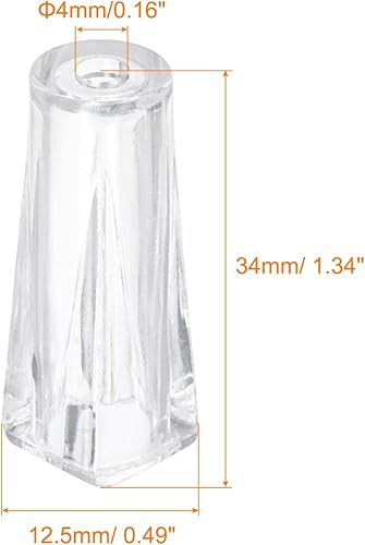 sourcing map Embouts de Cordon, Pendentifs en Plastique Transparent pour Cordon de Store, Rideau, Artisanat, 1,3x0,5' 10 Pièces - Nail Gallerys