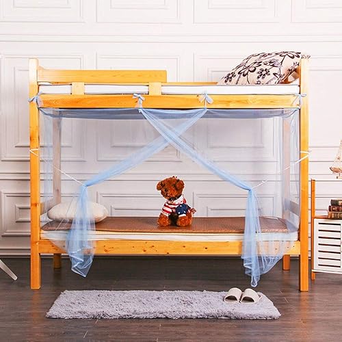 Hotaluyt Enfants Lits superposés Valance étudiants Dortoir Insect Net Quatre Coin Literie Canopy Bug Repeller Bed Rideau - Nail Gallerys