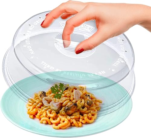 Couvercle pour micro-ondes et four avec sortie de vapeur, ustensile de cuisine, parfait pour les petits et grands micro-ondes petits et grands, en plastique 0 % BPA - Nail Gallerys