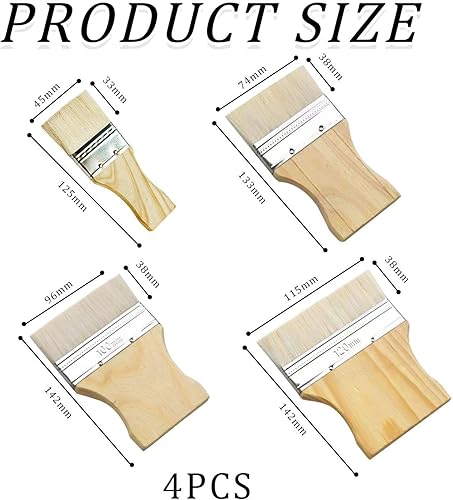 OVDGWC Pièces Brusque en Bois, Pinceau, Peinture, Coloriages Réutilisables, Bricolage -Handkunstungs Accessoires - Nail Gallerys