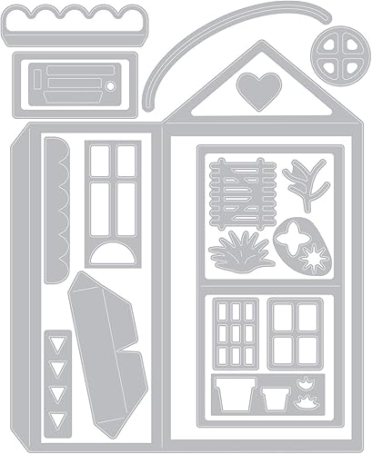 Sizzix 663847 Matrice de decoupe Thinlits sans Place comme Maison par Georgie Evans, 19 pièces Scrapbooking, Multicolor, Taille unique - Nail Gallerys