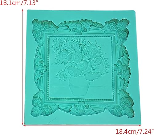 Moules à cadre carré en résine époxy vintage pour cadres photo fondants en silicone pour la maison, le bureau, la décoration de gâteaux, cadre en silicone, décoration de cadres photo en silicone - Nail Gallerys