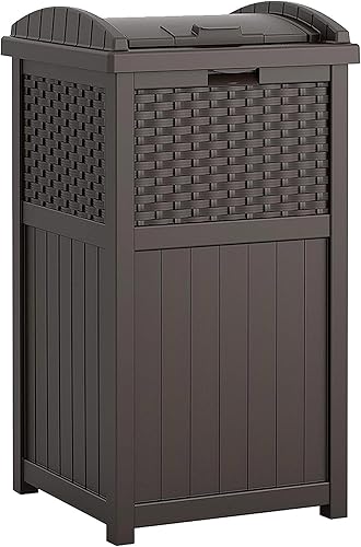 Suncast GHW1732 Resin Wicker Trash Hideaway - Nail Gallerys