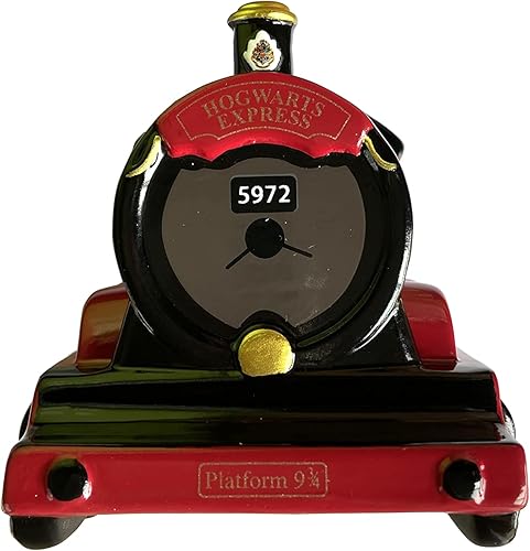 HÔMADICT LYO Harry Potter Tirelire en céramique du célèbre Train Poudlard Express - pour Les premières économies d'argent - Hogwarts Express - Rouge Vif & Noir - 17x10 centimètre - Nail Gallerys