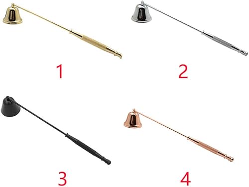 GCDN Éteignoir Bougie Vintage Forme Cloche Accessoires décoration éteindre Le Banquet feu éteindre en Toute sécurité Outil Couverture à Longue poignée Maison en Acier Inoxydable(De l'or) - Nail Gallerys