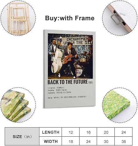 KKPLO Poster décoratif sur toile Retour vers le futur (1985) - Impression d'art moderne pour chambre à coucher - 20 x 30 cm - Nail Gallerys