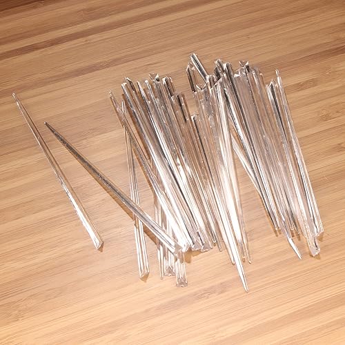 BambooMN - Piques à prisme triangulaires en plastique pour aliments et boissons – 10 cm – 300 pièces – Transparent - Nail Gallerys