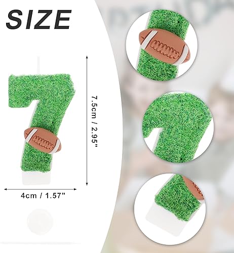 CAPASTEC Bougies D'Anniversaire Numéro 7, Bougies D'Anniversaire De Rugby, Décoration De Gâteau Topper, Décoration De Gâteau, Bougies D'Anniversaire Pour Décoration D'Anniversaire, Vert - Nail Gallerys