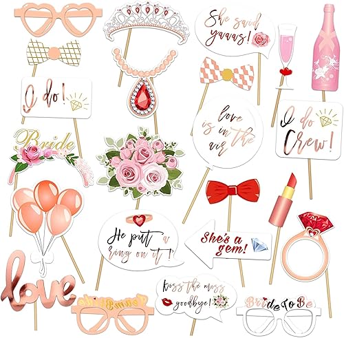 JGA Accessoires de décoration pour femme - AZWOOD JGA - Accessoires photo pour mariage - Accessoires de décoration pour enterrement de vie de jeune fille - Nail Gallerys