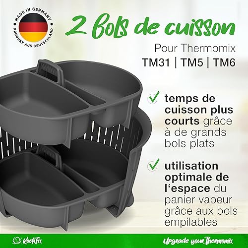 KochFix Pocheuse à œufs pour Thermomix TM5, TM6 – Sans BPA – Passe au lave-vaisselle – Cuisson 4 œufs pochés ou muffins - Nail Gallerys