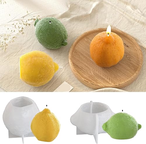 YIGZYCN Moule flexible en silicone pour fabrication de savon parfumé en forme de citron 3D et résines époxy - Nail Gallerys