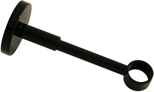 GARDINIA 31028 Support de Rideau, Métal, Noir, 12 x 12 x 0,02 cm - Nail Gallerys