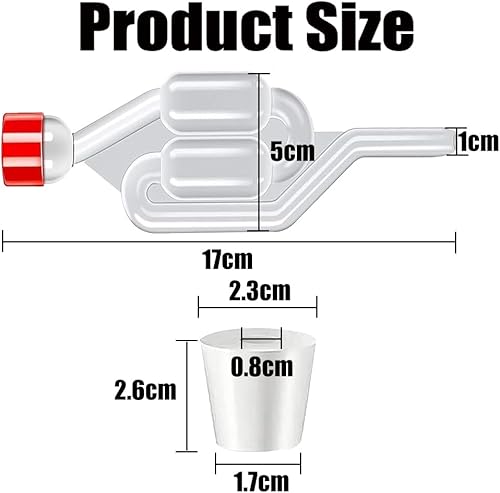 Sprießen 5 pièces barboteur Fermentation,barboteur avec Bouchon en Caoutchouc,barboteur avec Bouchon en Caoutchouc,pour Brasser de la Bière, du vin, Faire Fermenter des Cornichons - Nail Gallerys