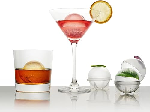 Lot de 4 moules à glaçons ronds pour fête - 35 mm - Nail Gallerys