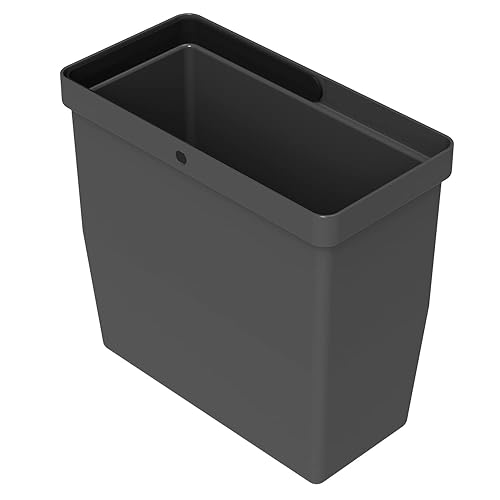 LM 533 Eco Recycled Waste Bin 11 Litres Narrow Space-Saving 15 x 30,5 x 28,5 cm Idéal pour une installation dans une séparation LM délavé Bin - Nail Gallerys