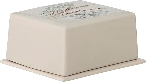 Bloomingville Bea Beurrier en gr�s naturel 15 x 7,5 x 12,5 cm - Nail Gallerys