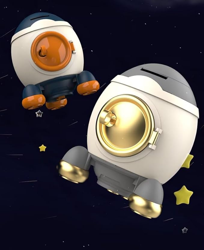 Tirelire fusée au Design Attrayant | Tirelire écologique et Recyclable | Cadeau décoratif idéal pour Les Vacances et Les Soins personnels. Livrée avec des Autocollants Bonus. - Nail Gallerys