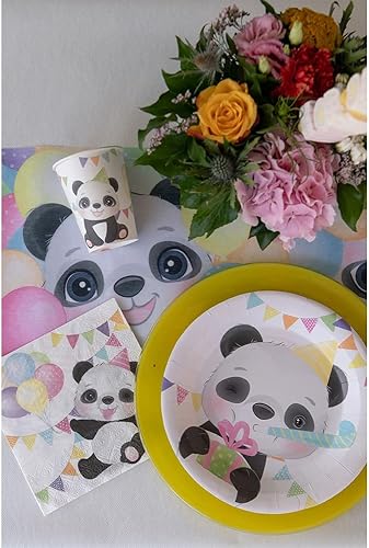 Santex - 20 SERVIETTES PAPIER PANDA 33CM MULTICOLORE - Nail Gallerys