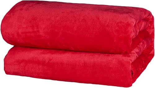 Chickwin Couleur Unie Plaid Couverture Polaire en Flanelle, Chaude Couvre lit 1/2 Personnes Jeté de Canapé Douce et Chaude Moelleuse Dessus de lit Canapé lit - 8 Tailles (Jaune Clair,180x200cm) - Nail Gallerys