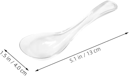 SMASOLO Cuillère Verre Transparente Pour Soupe Chinoise Cuillère De Service Élégante Pour Plats Asiatiques Idéale Pour Repas Maison Restaurants Buffets Et Desserts - Nail Gallerys