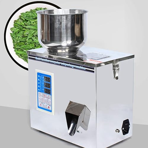 Machine à thé automatique - Machine de remplissage de granulés - Portionnaire de poudre - Appareil de remplissage - Emballage précis de 1 à 50 g - Avec affichage LCD - Récipient en acier inoxydable - Nail Gallerys